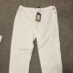 NWT Piazza Sempione Audrey White Capri Trousers Pants size 48